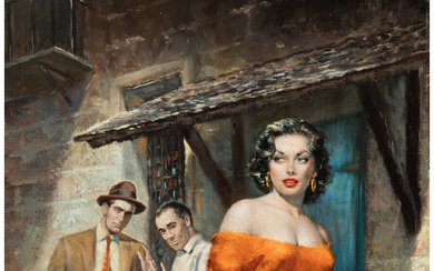 American Artist (20th Century), The Preying Streets paperback cover (1955)