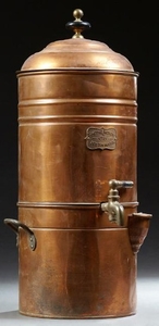 American Brass and Copper Coffee Urn, early 20th c., by
