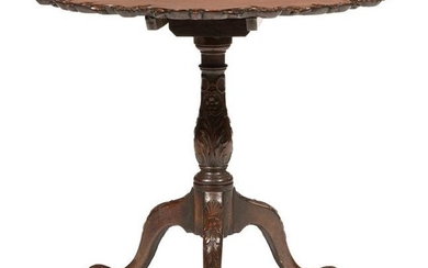 Chippendale-Style Mahogany Tea Table