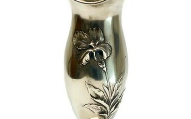 American Sterling SIlver Art Nouveau Vase #c2780