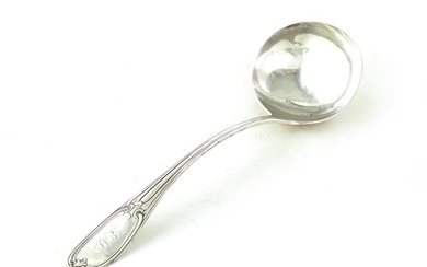 American coin silver ladle, retailed by Young & Leavitt