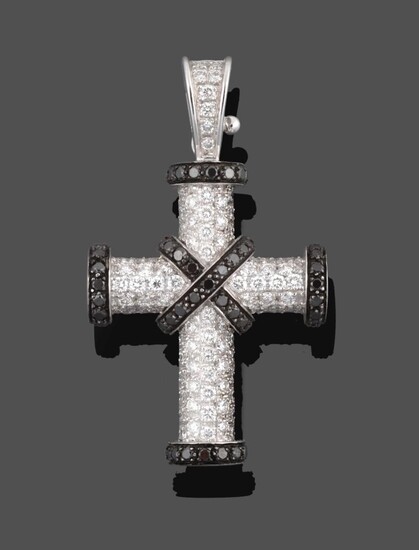 An 18 Carat White Gold Diamond Cross Pendant, by Theo Fennell, the cross motif pavé set throughout