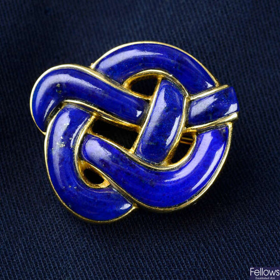 An 18ct gold lapis lazuli brooch, by Angela Cummings for Tiffany & Co.