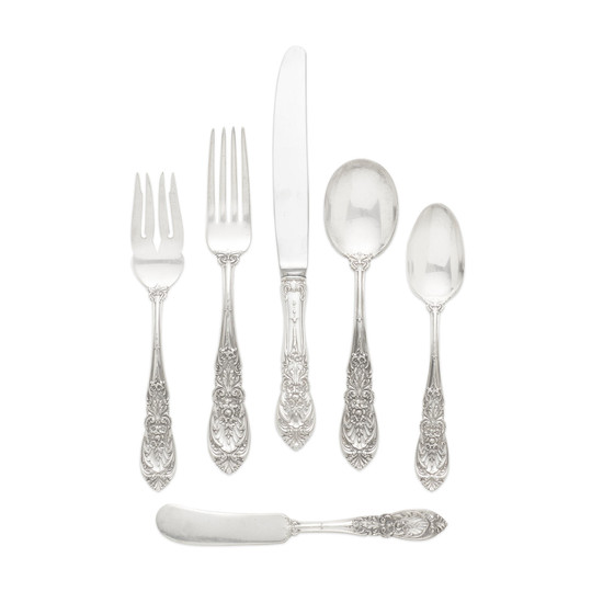 An American sterling silver partial flatware service