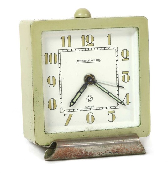 An Art Deco Jaeger-LeCoultre two day travel alarm clock