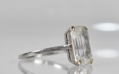 An Art Deco White Sapphire, 18ct Gold and Platinum Ladies Dr...