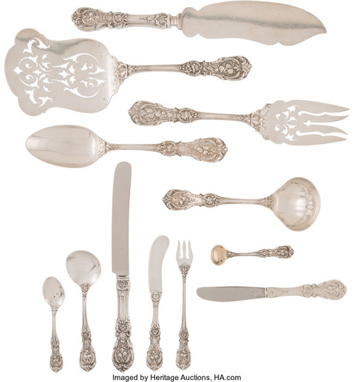 An Eighty-One-Piece Reed and Barton Francis I Pattern Silver Flatware Service (designed 1907)