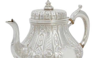 An Irish Victorian sterling silver teapot
