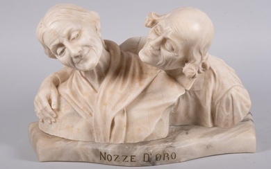 An Italian Carved Marble Sculpture Group, P. Bazzanti
