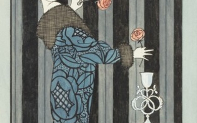 An elegant Lady holding a rose, 1912 | Elégante à la rose, 1912