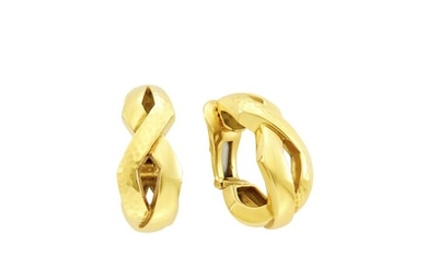 Andrew Clunn Pair of Gold Hoop Earclips