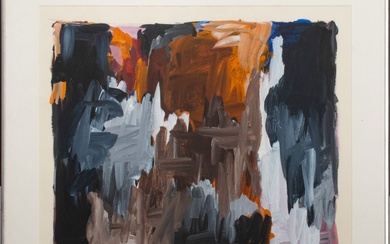 Andrew Jansons Abstract Gouache on Paper, 1984