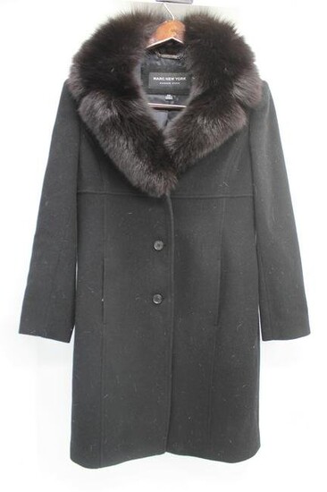 Andrew Marc Fox Fur Pea Coat