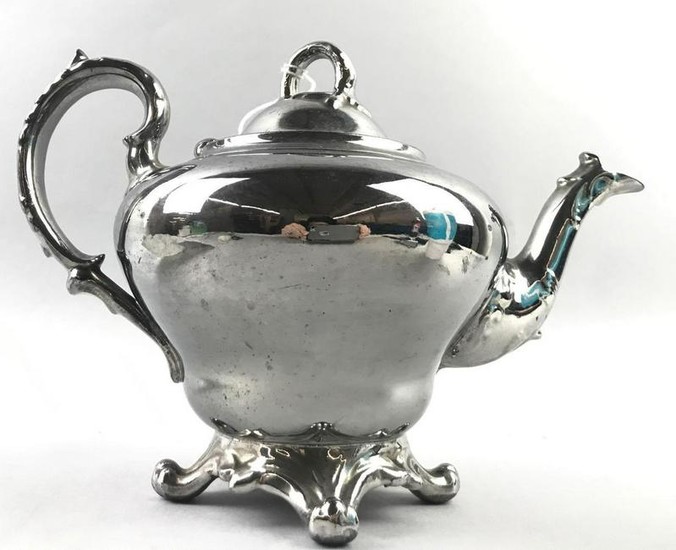 Antique 19th Century Silver Lustre teapot
