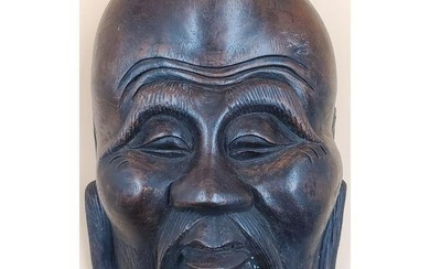 Antique Chinese Carved Wood Mask