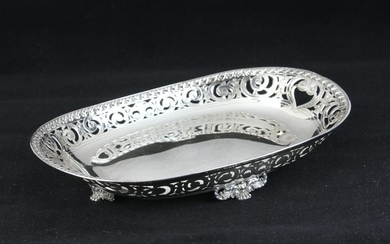 Antique Tiffany Sterling Reticulated Footed Tray