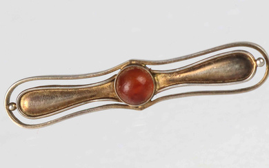 Art deco amber brooch, silver 835.