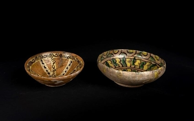 Arte Islamica Two pottery bowls Iran and possibly