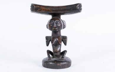 Arte africana Anthropomorphic headrest, LubaD.R.