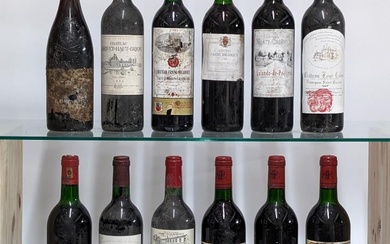 Assorted Red Bordeaux, to include: Chateau Lynch Moussas, Pauillac, 1985,...