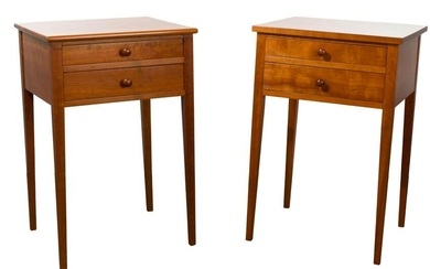 (Attributed to) Ian Ingersoll Cherry Wood Nightstands