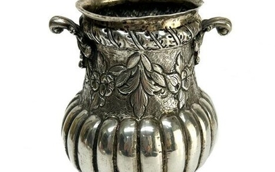 Austrian Silver Twin Handled Vase