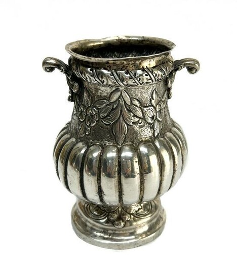 Austrian Silver Twin Handled Vase