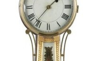 BANJO CLOCK Circa 1820-30 Height 33.5”. Width