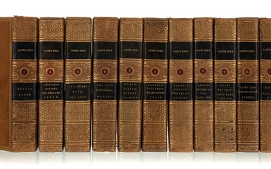 BIBLE (La Sainte), 12 tomes en 12 vol.