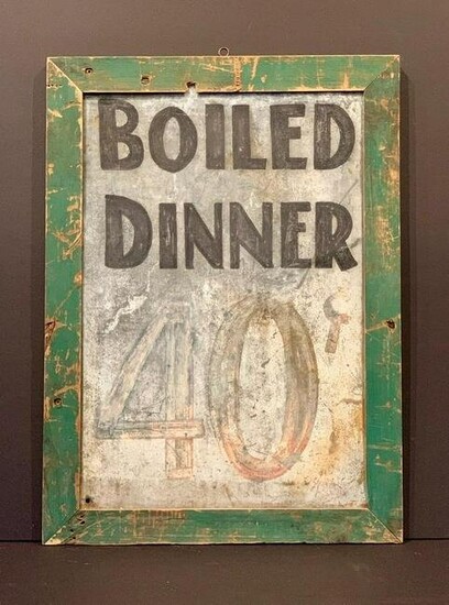 BOILED DINNER 40 CENTS c. 1930s