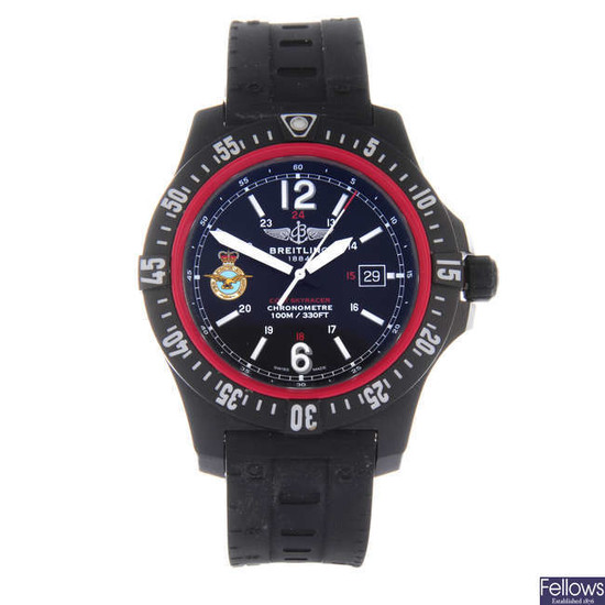 BREITLING - a limited edition gentleman's Breitlight Colt Skyracer RAF 100 wrist watch.
