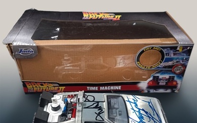 "Back To The Future Part II" Autographed Time Machine Signed By Michael J. Fox + Christopher Lloyd