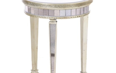 Bassett Mirror Company "Borghese" Mirrored Round Accent Table