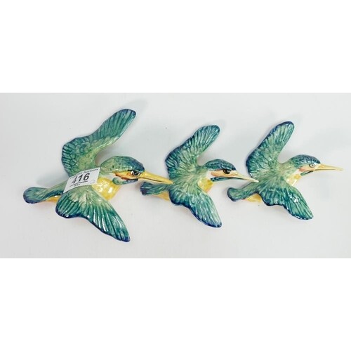 Beswick set of wall plaques Kingfishers 729: comprising 729-...