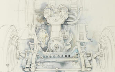 Bob Freeman (British 1947-2004), 'Alfa Romeo 8C Monza Engine'