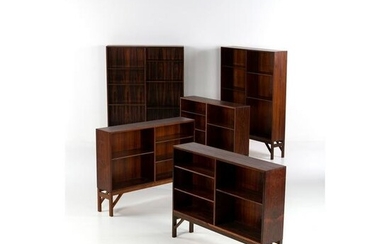 Børge Mogensen (1914-1972) China Set of five bookcases Rosewood Edited by FDB Møbler