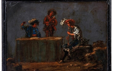 Bramer, Leonaert (Attrib.): Nächtliche Szene mit Soldaten um einen Tisch