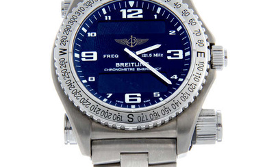 Breitling - an Emergency bracelet watch, 43mm.