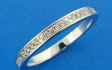 CARTIER LOVE Diamond White Gold BAND RING Size US 5.25