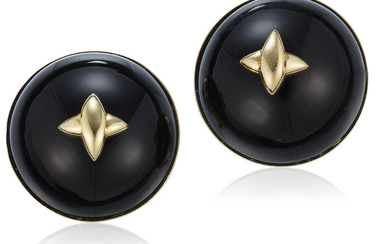 CARTIER ONYX AND GOLD EARRINGS