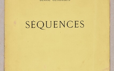 CENDRARS, Blaise Séquences. Paris Éditions des Hommes nouveaux (13/6/1913) In-8° (1 petite rouss. sur le...