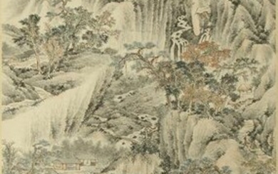 CHINESE PAINTING OF MOUNTAIN LANDSCAPE BY WANG HUI
