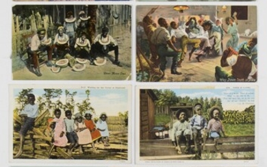 COLLECTION OF RACIST POSTCARDS (9)