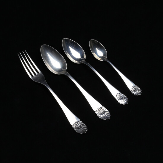 CUTLERY, 48 parts, silver, "Snäck", Mgab, 1900s, weight approx. 653. 5 grams.