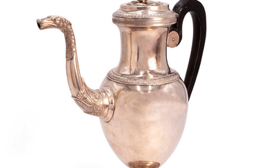 Caffettiera genovese in argento, primo quarto del XIX secolo