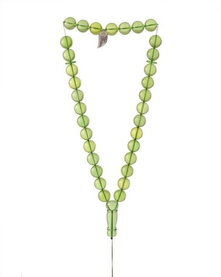 Caribbean Green Amber Rosary