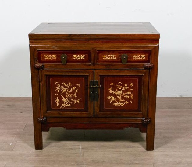 Carved Chinese Chest with Inlay