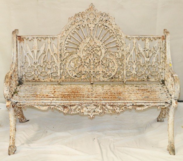 Cast iron bench by Pierce of Wexford.