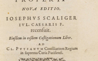 Catullus (Gaius Valerius) Catulli, Tibulli, Properti, Paris, Mamert Patisson, in the house of Robert Estienne, 1577.