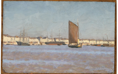Charles LACOSTE 1870 - 1959 Port, navires et immeubles - mars 1893